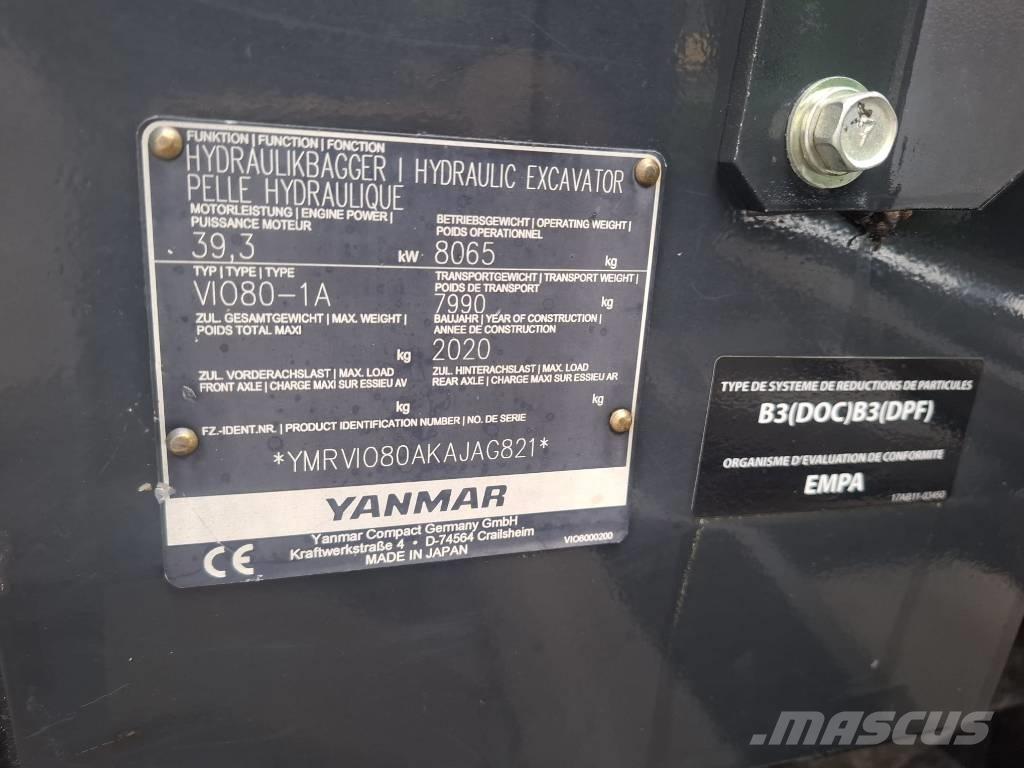 Yanmar Vio 80-1A Midi rýpadla 7t - 12t