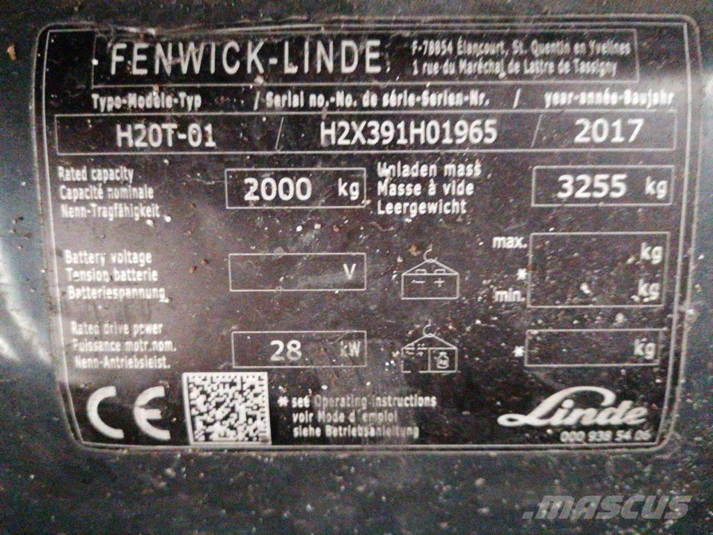 Linde H20T-01 LPG vozíky