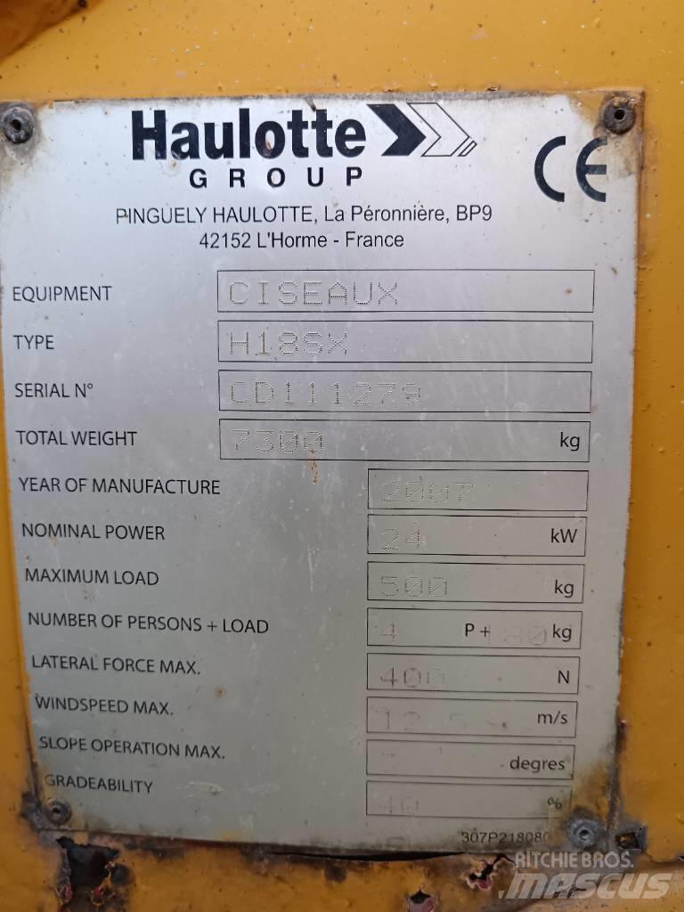 Haulotte H 18 SX Nůžková zvedací plošina