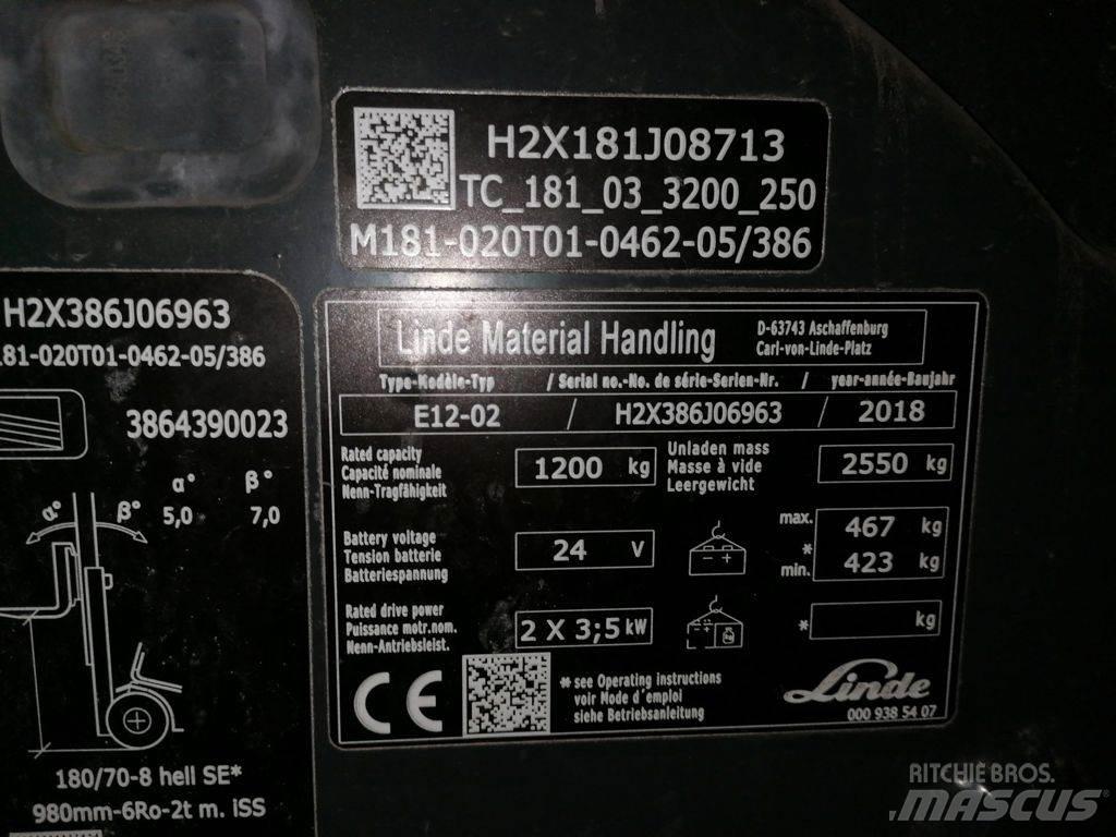 Linde E12-02 Akumulátorové vozíky
