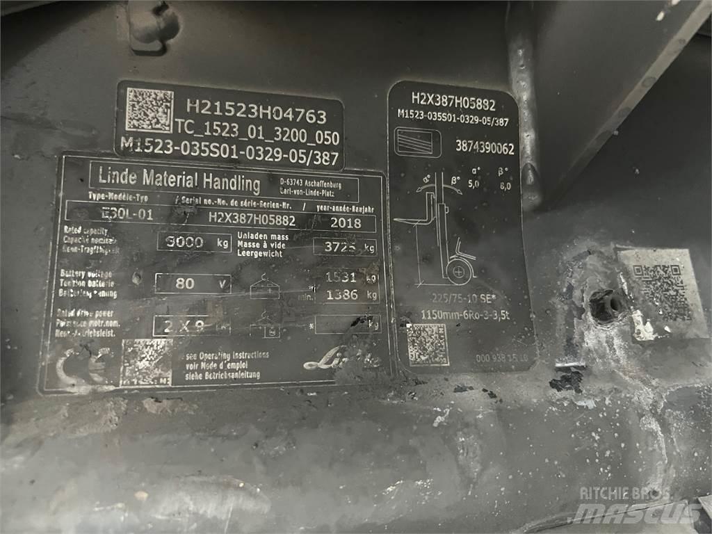Linde E30L-01 Akumulátorové vozíky