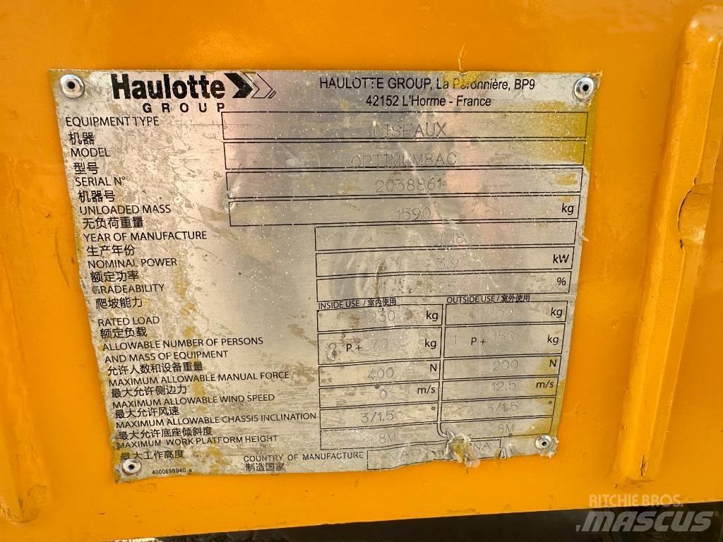 Haulotte OPTIMUM 8 Nůžková zvedací plošina