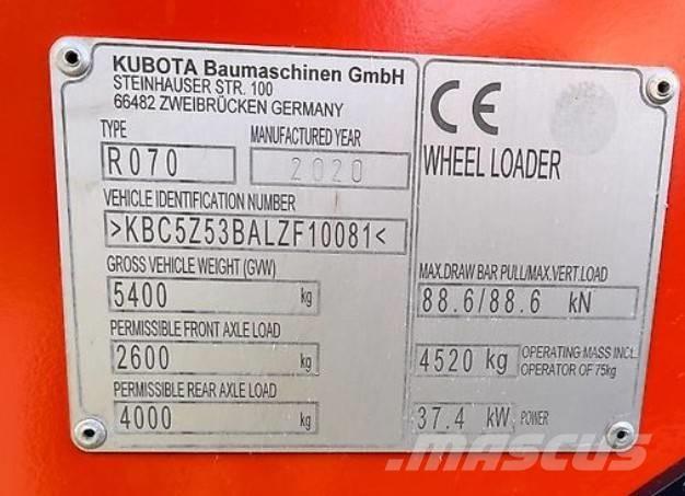 Kubota R 070 Kolové nakladače