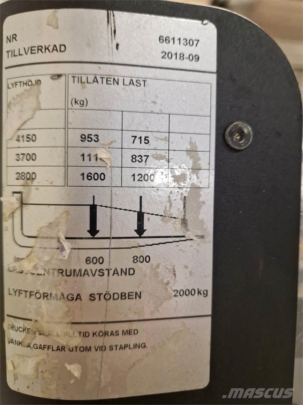 Toyota SPE160L Ručně vedené vysokozdvižné vozíky
