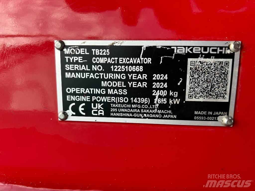 Takeuchi TB 225A V5 Mini rýpadla < 7t