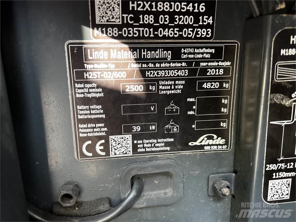 Linde H25T/600 LPG vozíky