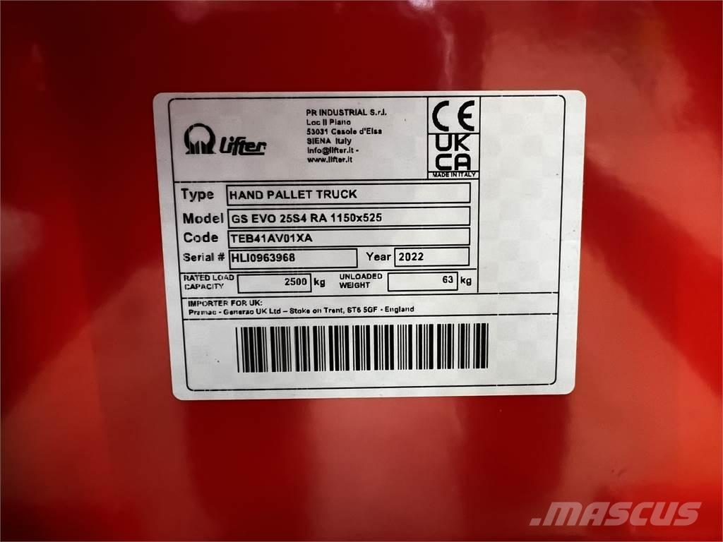 Pramac GS EVO 25 Ruční paletový vozík