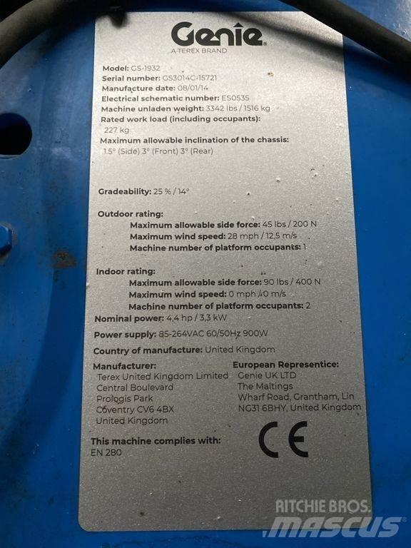 Genie GS1932 Nůžková zvedací plošina