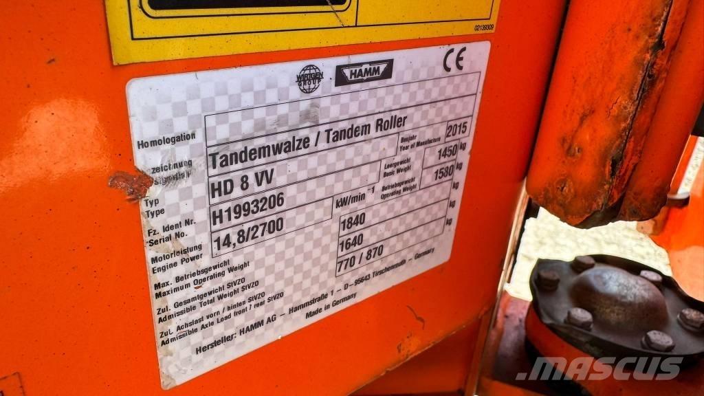 Hamm HD 8 VV Tandemové válce