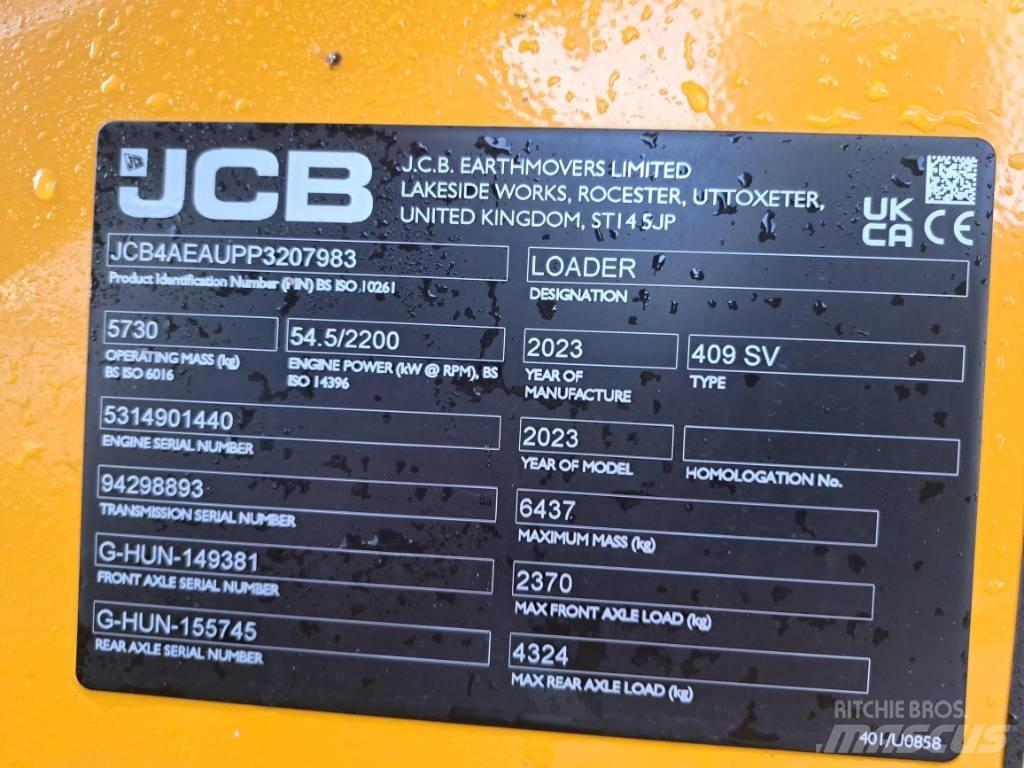 JCB 409 SV NE Kolové nakladače