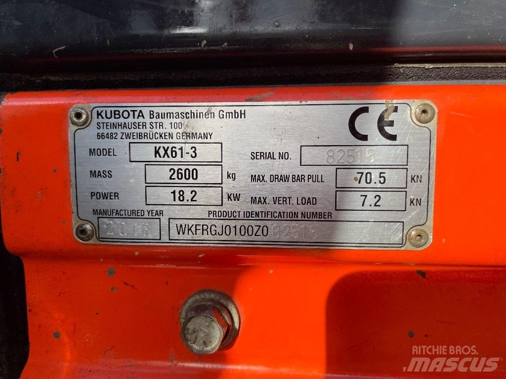 Kubota KX 61-3 Mini rýpadla < 7t