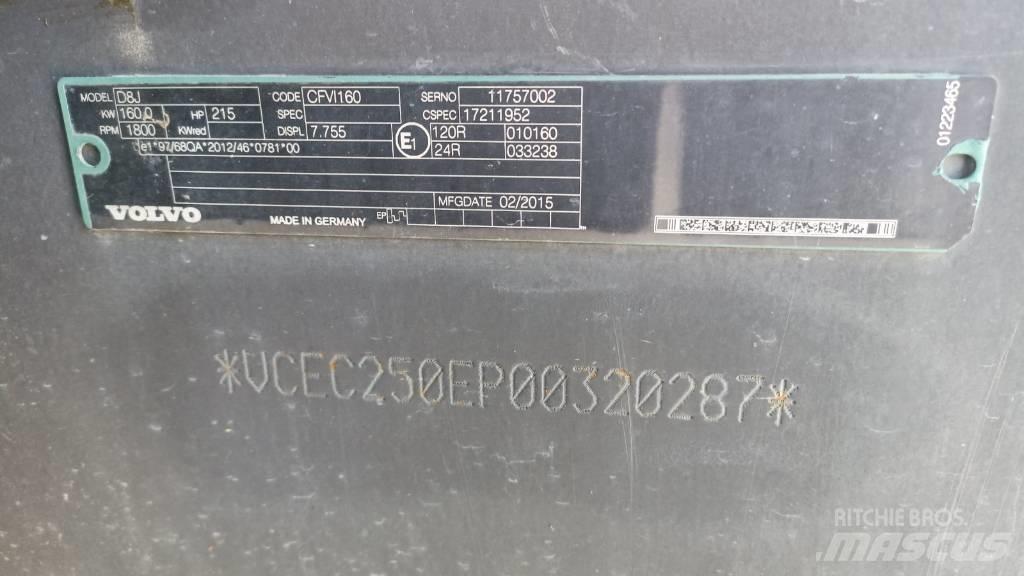 Volvo EC 250 EL Pásová rýpadla