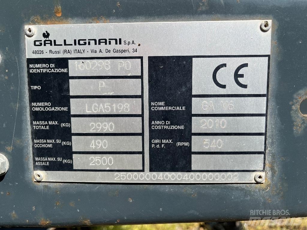 Gallignani GA V6 Lis na válcové balíky