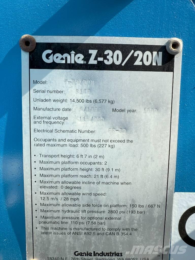 Genie Z 30/20 Kloubové plošiny