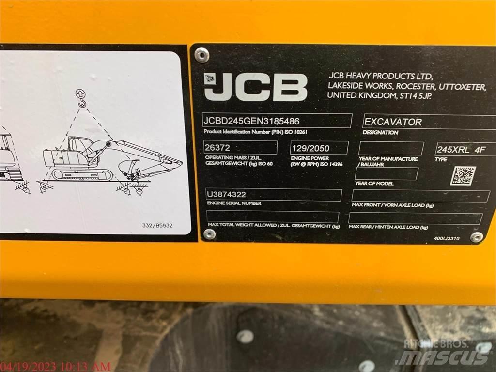 JCB 245XR Pásová rýpadla