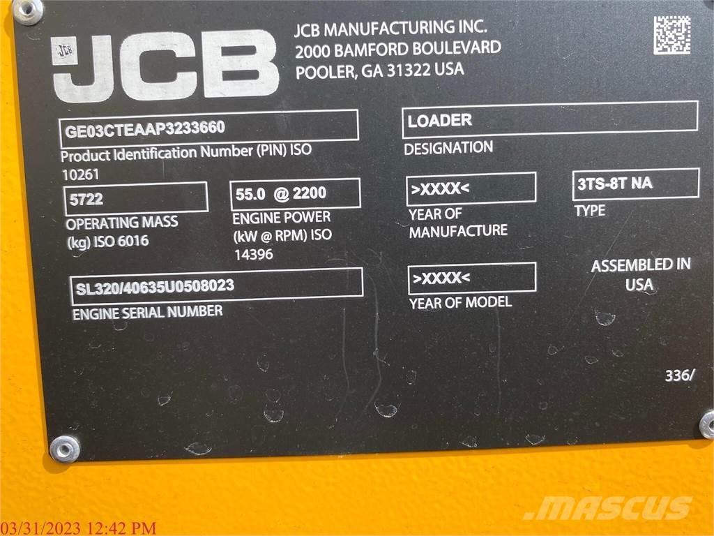 JCB 3TS-8T Smykem řízené nakladače