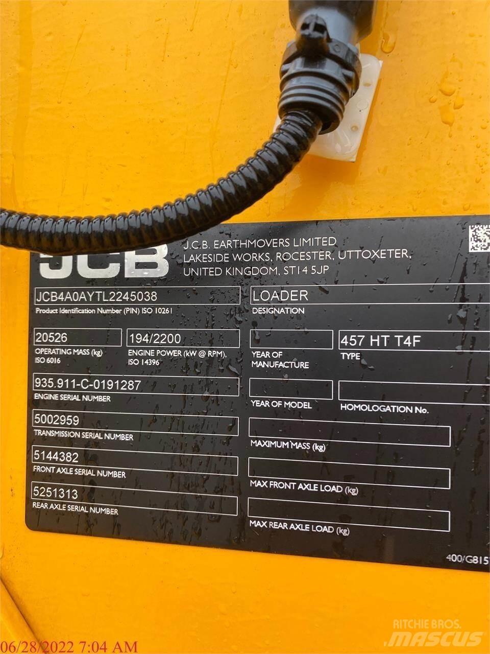 JCB 457HT Kolové nakladače