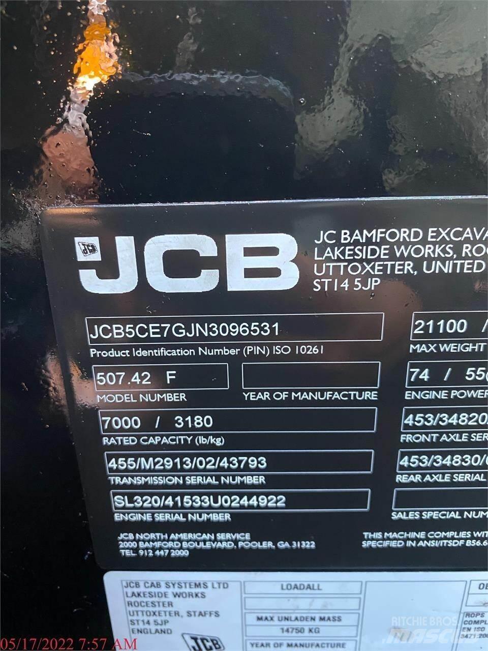 JCB 507-42 Teleskopické manipulátory