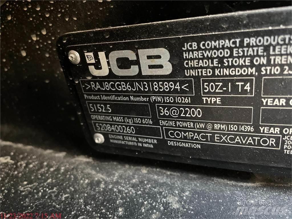 JCB 50Z-1 Mini rýpadla < 7t