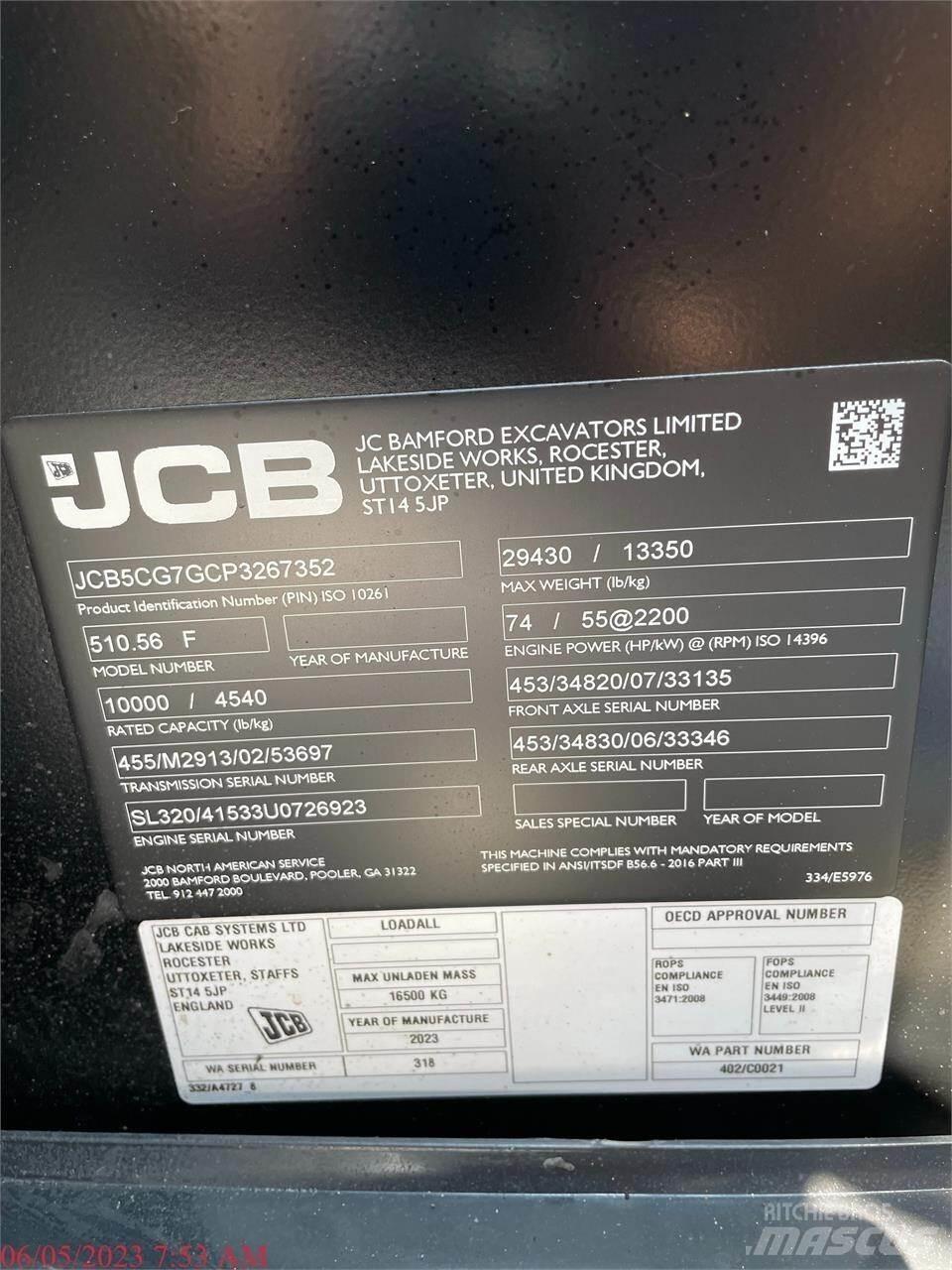 JCB 510-56 Teleskopické manipulátory