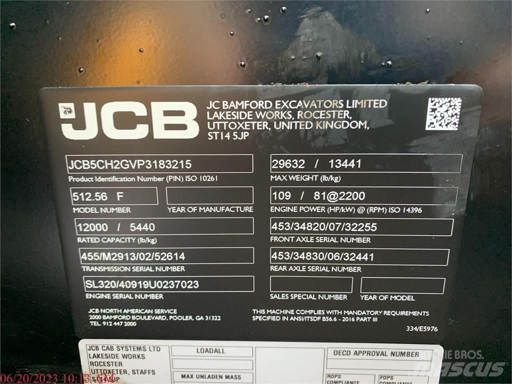 JCB 512-56 Teleskopické manipulátory