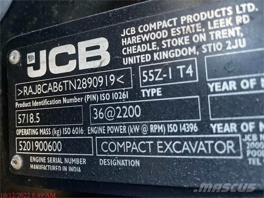 JCB 55Z-1 Mini rýpadla < 7t