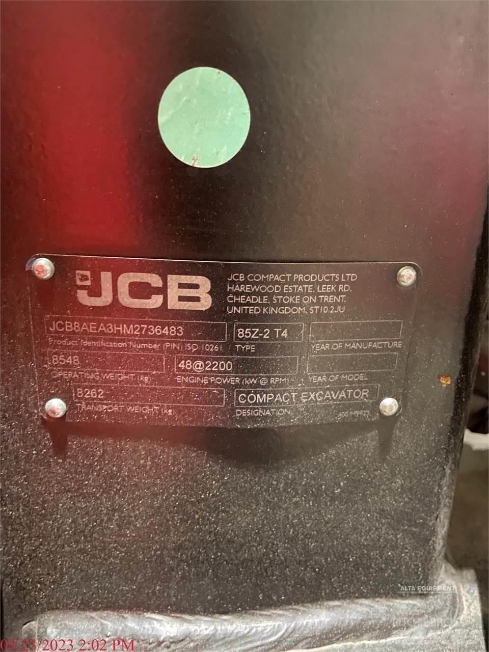 JCB 85Z-2 Pásová rýpadla