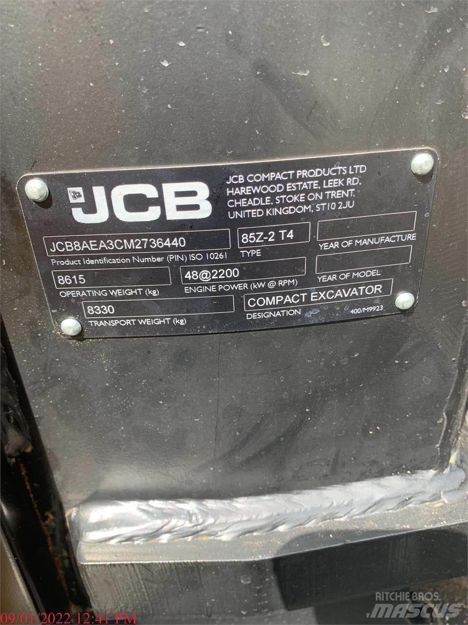 JCB 85Z-2 Pásová rýpadla