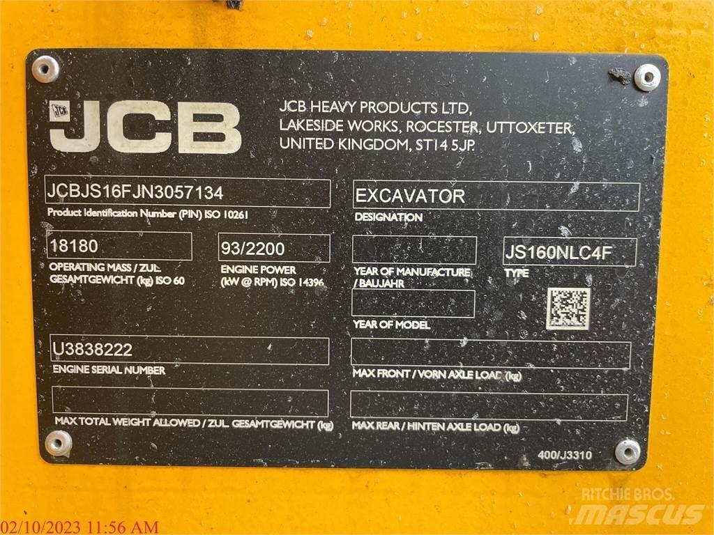 JCB JS160 Pásová rýpadla