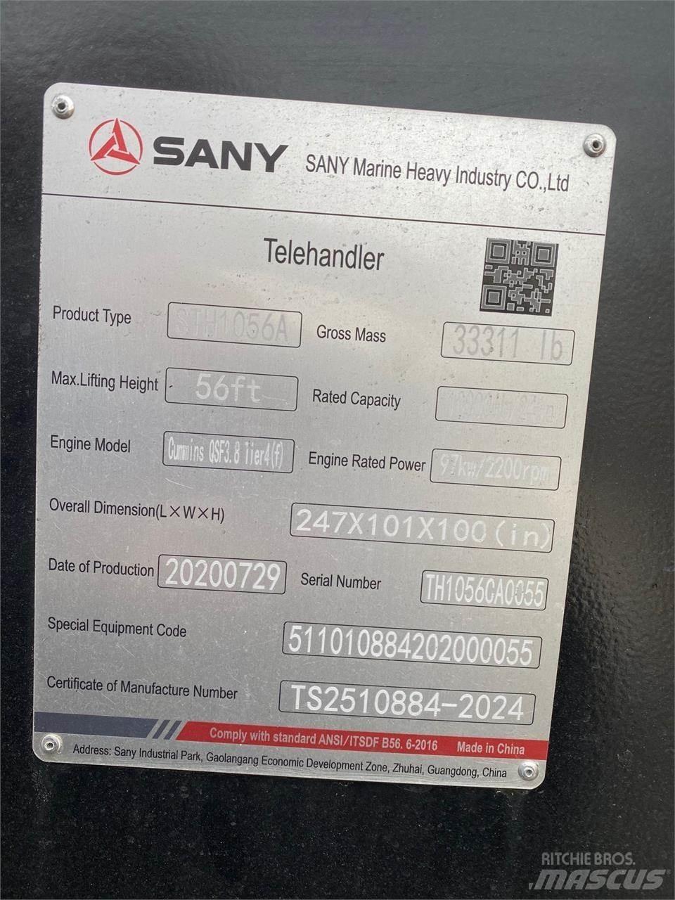 Sany STH1056A Teleskopické manipulátory