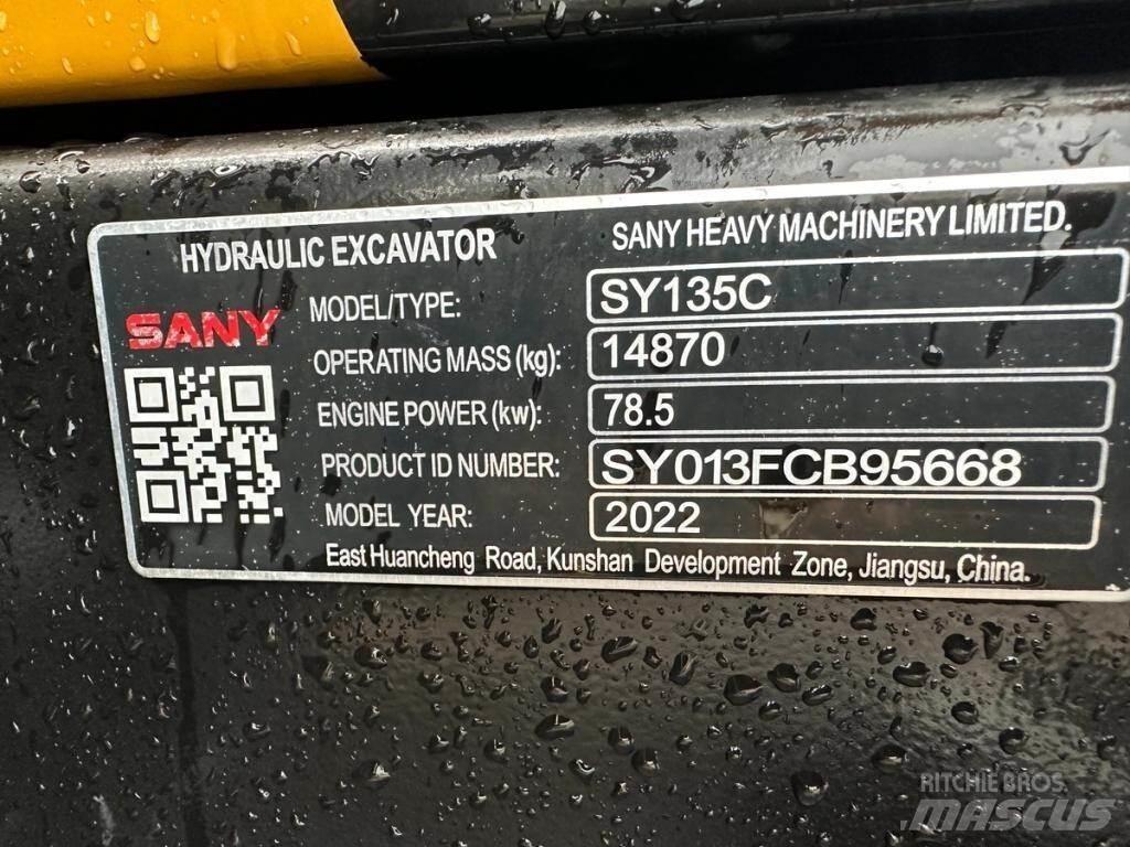 Sany SY135C Pásová rýpadla