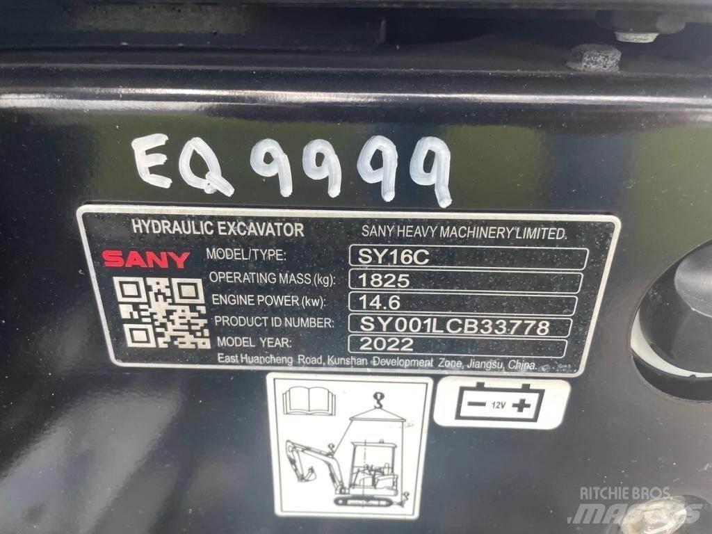 Sany SY16C Mini rýpadla < 7t