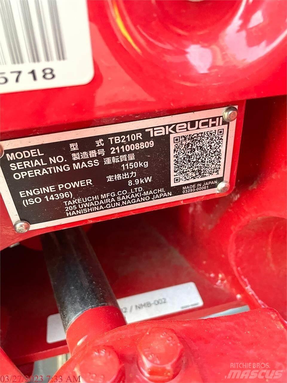 Takeuchi TB210R Mini rýpadla < 7t