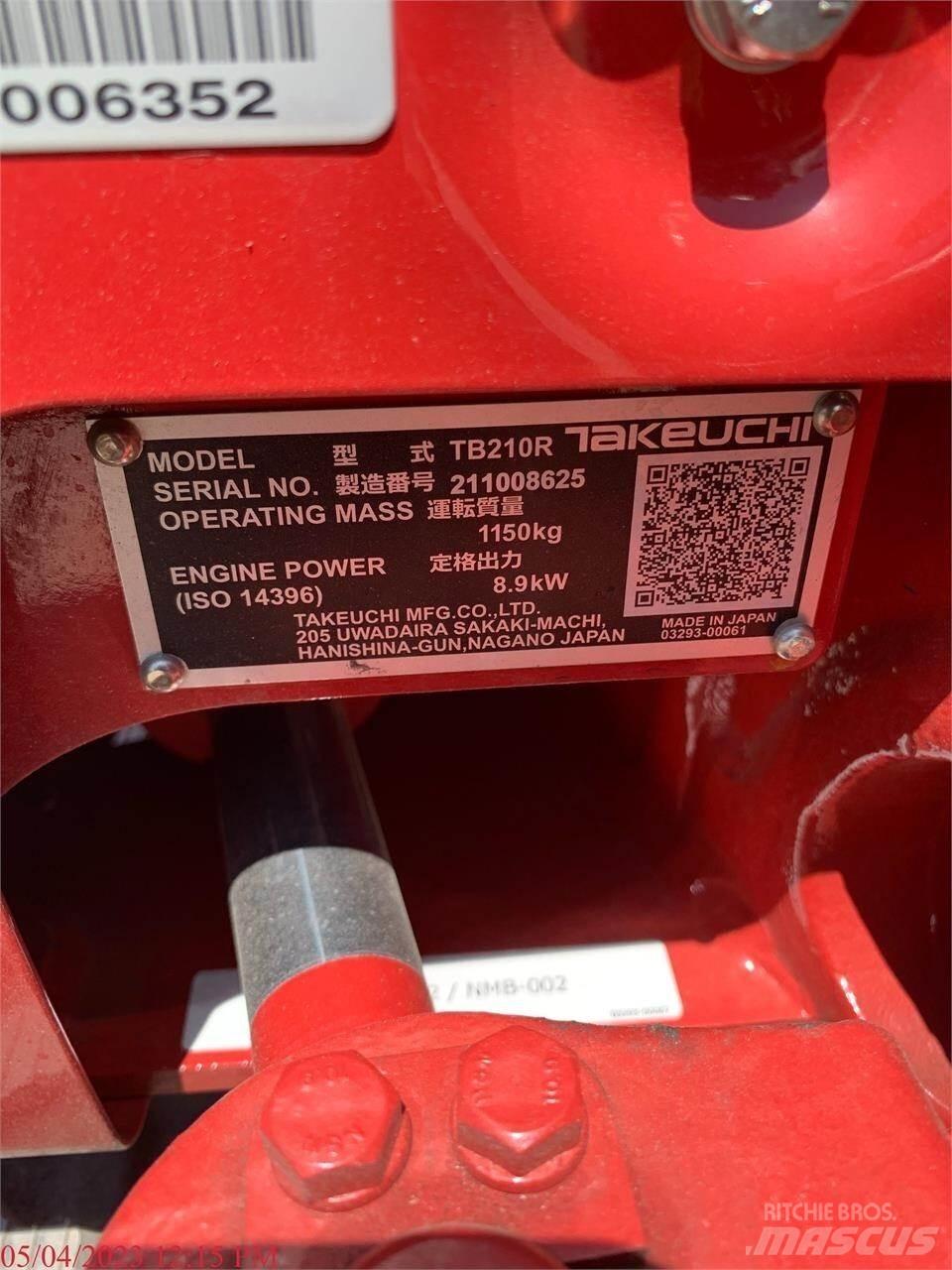 Takeuchi TB210R Mini rýpadla < 7t