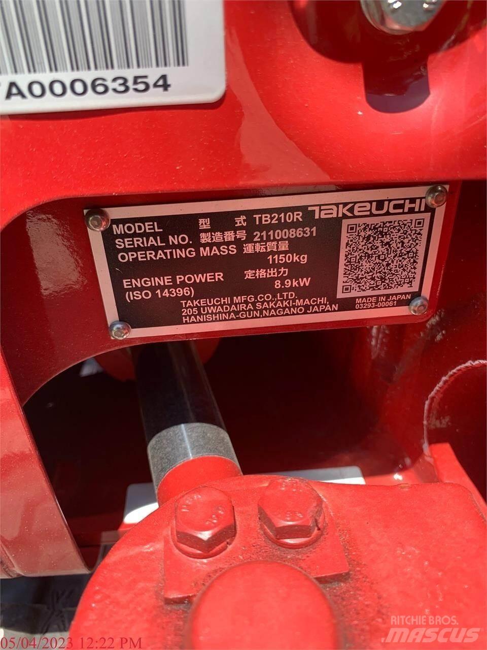 Takeuchi TB210R Mini rýpadla < 7t