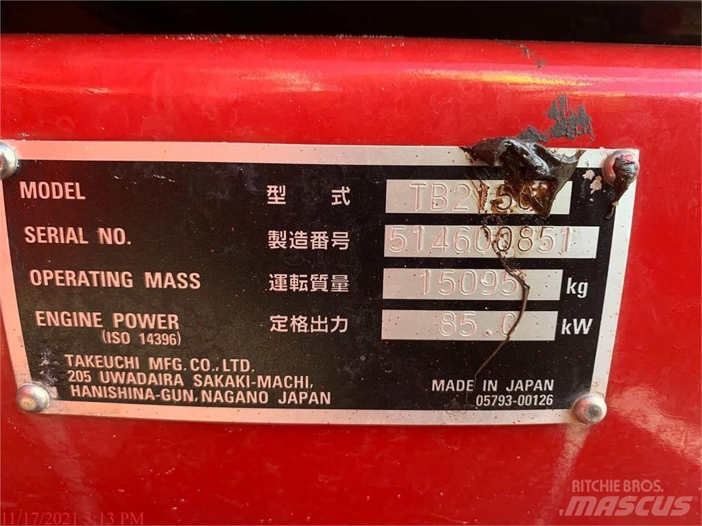 Takeuchi TB2150 Pásová rýpadla