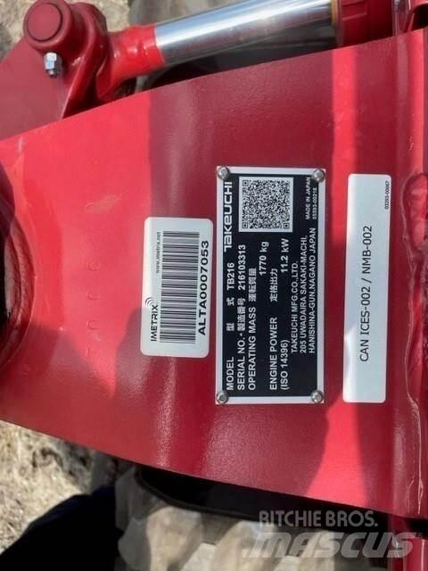 Takeuchi TB216 Mini rýpadla < 7t