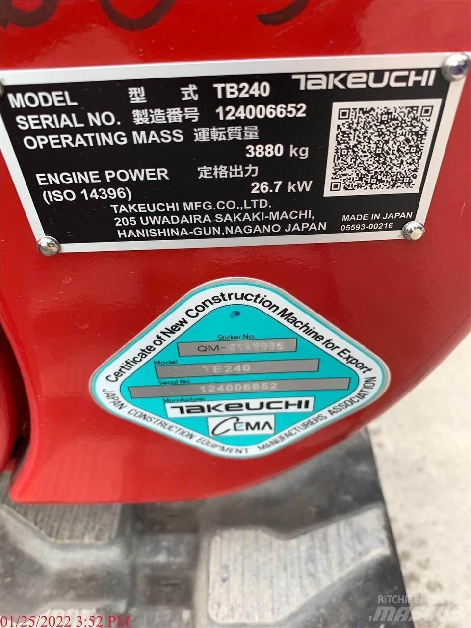 Takeuchi TB240 Mini rýpadla < 7t