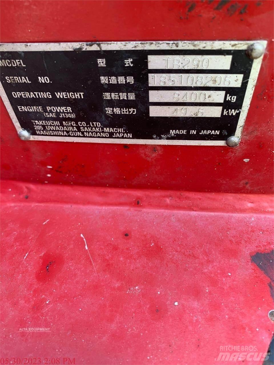 Takeuchi TB290 Pásová rýpadla