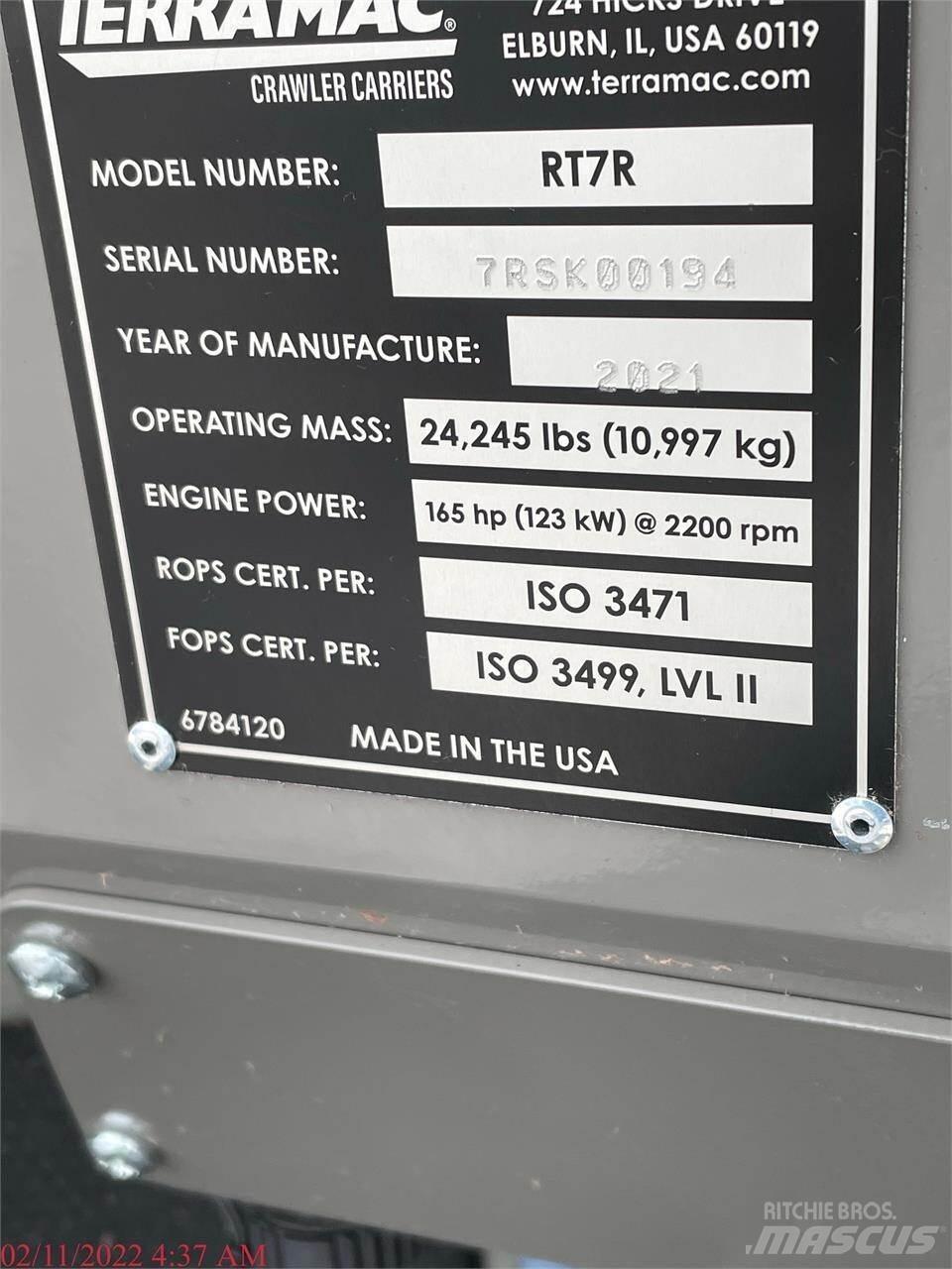 Terramac RT7R Pásové dempry