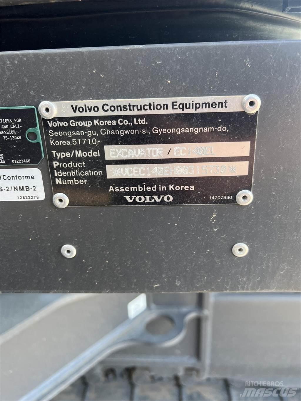 Volvo EC140EL Pásová rýpadla