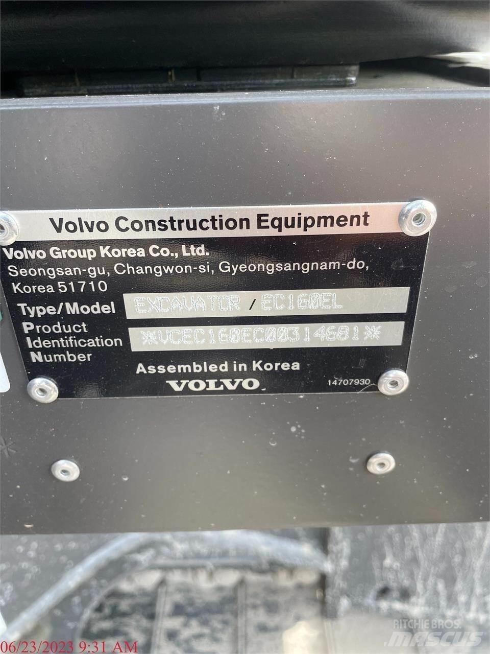 Volvo EC160EL Pásová rýpadla