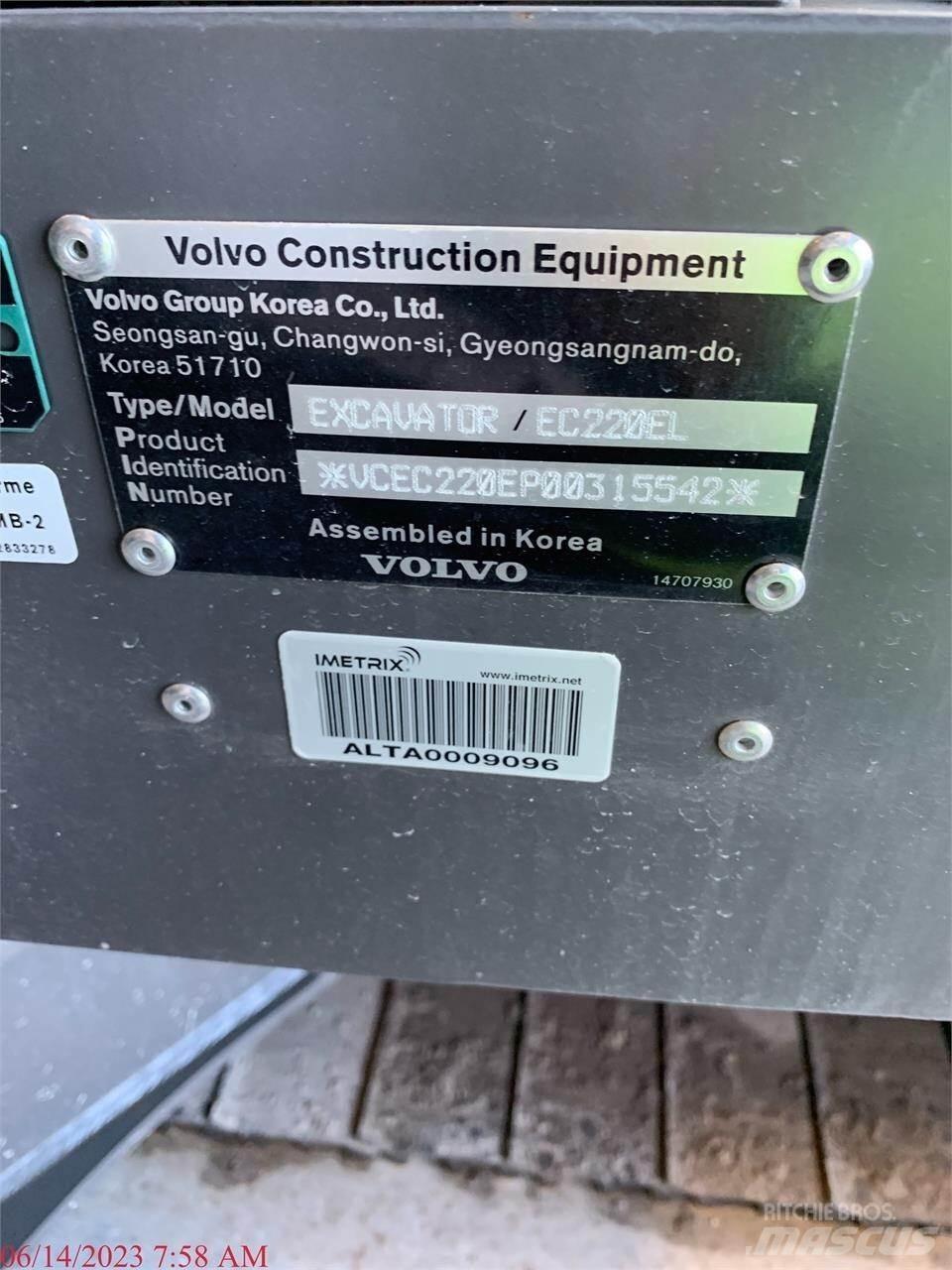 Volvo EC220EL Pásová rýpadla