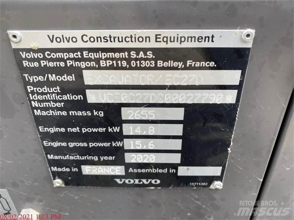 Volvo EC27D Mini rýpadla < 7t