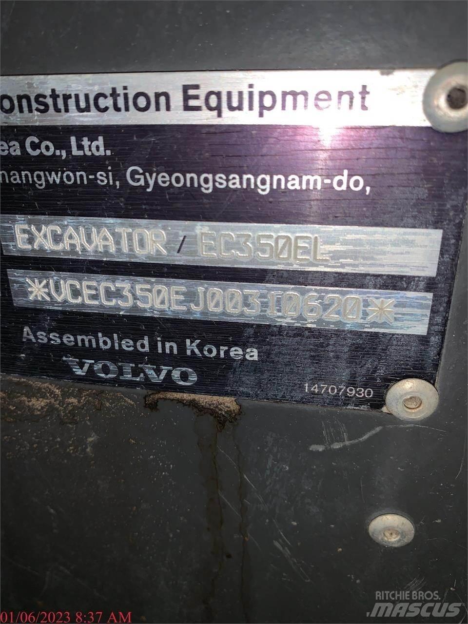 Volvo EC350EL Pásová rýpadla