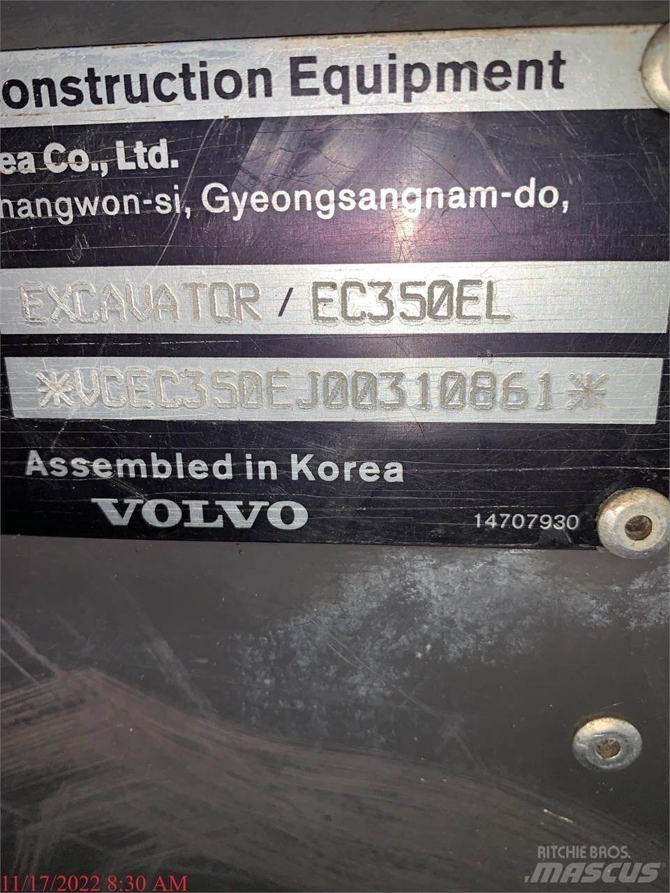 Volvo EC350EL Pásová rýpadla