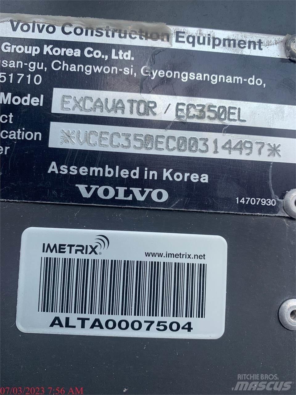 Volvo EC350EL Pásová rýpadla