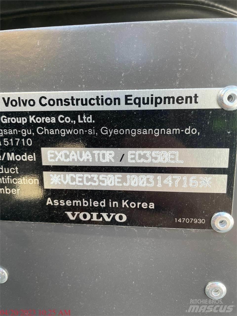 Volvo EC350EL Pásová rýpadla