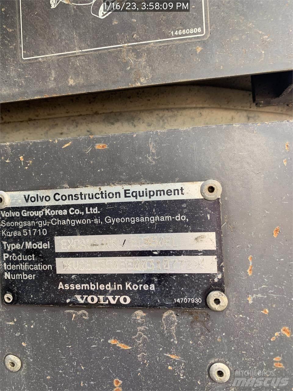 Volvo EC350EL Pásová rýpadla