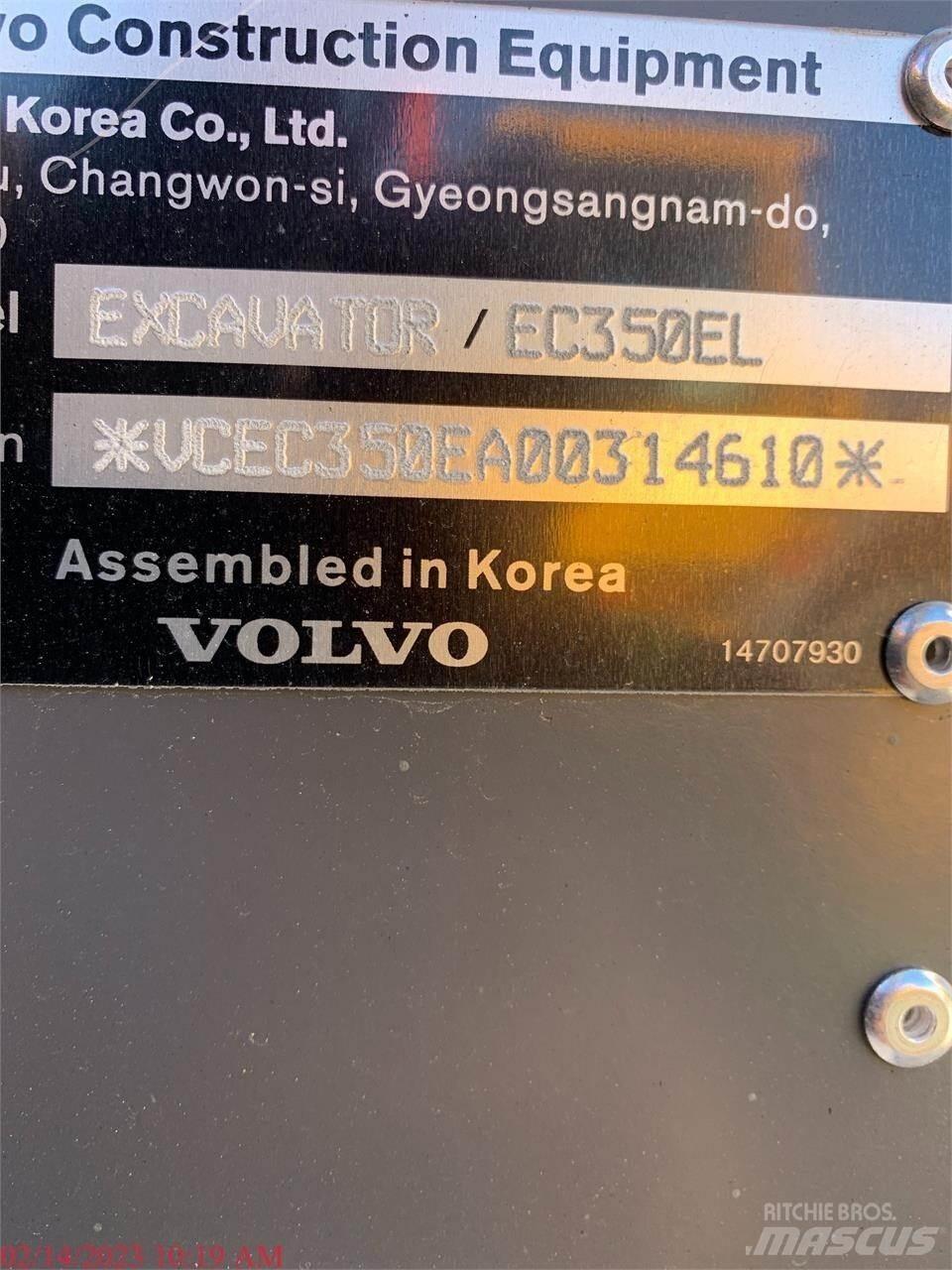 Volvo EC350EL Pásová rýpadla